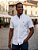 Camisa Ralph Lauren Manga Curta Linha Oxford Branco Logo Clássico Marinho - Imagem 1