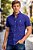 Camisa Ralph Lauren Manga Curta Linha Oxford Marinho Logo Clássico Branco - Imagem 1
