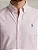 Camisa Ralph Lauren Listrado Clássico Manga Longa Rosa Claro Logo Clássico Celeste - Imagem 2