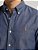 Camisa Ralph Lauren Manga Longa Oxford Tinturada Marinho Logo Colorido - Imagem 2