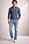Camisa Ralph Lauren Manga Longa Oxford Tinturada Marinho Logo Colorido - Imagem 5