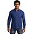 Camisa Ralph Lauren Manga Longa Oxford Tinturada Jeans Escuro Logo Colorido - Imagem 3