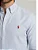 Camisa Ralph Lauren Listrado Manga Longa Azul Claro Logo Clássico Rosa - Imagem 2
