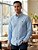 Camisa Social Ralph Lauren Tricoline Manga Longa Azul Claro Logo Clássico Marinho - Imagem 1