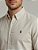 Camisa Social Ralph Lauren Tricoline Manga Longa Bege Logo Clássico Marinho - Imagem 2