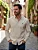 Camisa Social Ralph Lauren Tricoline Manga Longa Bege Logo Clássico Marinho - Imagem 1