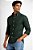 Camisa Social Ralph Lauren Tricoline Manga Longa Verde Militar Logo Clássico Vermelho - Imagem 5