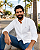 Camisa Ralph Lauren Oxford Manga Longa Branco Logo Clássico Marinho - Imagem 1