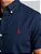 Camisa Ralph Lauren Oxford Manga Longa Marinho Logo Clássico Vermelho - Imagem 2