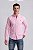 Camisa Ralph Lauren Oxford Manga Longa Rosa Claro Logo Clássico Celeste - Imagem 3