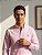 Camisa Ralph Lauren Oxford Manga Longa Rosa Claro Logo Clássico Celeste - Imagem 1