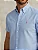 Camisa Ralph Lauren Oxford Manga Curta Azul Claro Logo Clássico Rosa - Imagem 2
