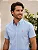 Camisa Ralph Lauren Oxford Manga Curta Azul Claro Logo Clássico Rosa - Imagem 1