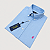 Camisa Ralph Lauren Oxford Manga Curta Azul Claro Logo Clássico Rosa - Imagem 6