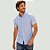 Camisa Ralph Lauren Oxford Manga Curta Azul Claro Logo Clássico Rosa - Imagem 3