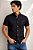 Camisa Ralph Lauren Oxford Manga Curta Preto Logo Clássico Vermelho - Imagem 1