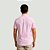 Camisa Ralph Lauren Oxford Manga Curta Rosa Claro Logo Clássico Celeste - Imagem 5