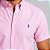 Camisa Ralph Lauren Oxford Manga Curta Rosa Claro Logo Clássico Celeste - Imagem 2