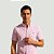 Camisa Ralph Lauren Oxford Manga Curta Rosa Claro Logo Clássico Celeste - Imagem 3