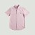 Camisa Ralph Lauren Oxford Manga Curta Rosa Claro Logo Clássico Celeste - Imagem 6
