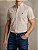 Camisa Ralph Lauren Quadriculada Manga Curta Bege Logo Clássico Marinho - Imagem 1