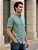 Camisa Ralph Lauren Manga Curta Xadrez Verde Logo Clássico Laranja - Imagem 4