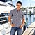 Camisa Tommy Hilfiger Manga Curta Oxford Xadrez Preto Regular Fit - Imagem 1