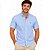 Camisa Tommy Hilfiger Manga Curta Oxford Listrado Azul Claro Regular Fit - Imagem 3