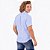 Camisa Tommy Hilfiger Manga Curta Oxford Listrado Azul Claro Regular Fit - Imagem 7