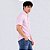 Camisa Tommy Hilfiger Manga Curta Oxford Listrado Rosa Claro Regular Fit - Imagem 4