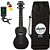 Ukulele Ghost Akahai preto fosco Soprano capa + afinador - Imagem 1