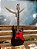 Kit Guitarra Ibanez Grg 131dx Preta escudo vermelho + capa - Imagem 5