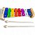 Xilofone Metalofone infantil 8 notas colorido TG8-2 PHX c/ capa - Imagem 3