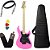 Kit Guitarra Strinberg Sts100 Rosa Pink PK Capa - Imagem 1