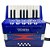 Mini Acordeon Turbo Turbinho 8 Baixos Azul Sanfona - Imagem 3