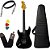 Kit Guitarra Canhota Phx Strato Power Hss Premium Black Capa - Imagem 1