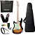 Kit Guitarra Canhota Strinberg STS100 LH Sunburst caixa cubo - Imagem 1