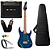 Kit Guitarra Ibanez Grx70QA Tbb Azul cubo Borne Vorax 630 - Imagem 1
