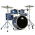 Bateria D One Rocket DR20 BSS Blue Satin Sparkle Azul + ferragens + banco - Imagem 1