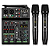 Mesa de som KSR R4 Pro 4 canais C/ Microfone Sem Fio Duplo Uhf efeitos - Imagem 3