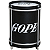 Repinique Gope Bacurinha Alum. 20cmx06" 4 Afinações Preto E Preto Bal2006rpp - Imagem 1