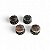 Knob guitarra Les Paul Sg preto c/ dourado kit 4 unidades 602 Ronsani - Imagem 1