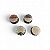 Knob guitarra Les Paul Sg preto c/ dourado kit 4 unidades 602 Ronsani - Imagem 2