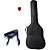Kit capa Bag para Violão Folk simples + Palheta + Capotraste - Imagem 1