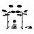 Bateria Eletrônica Nagano Tech Up Ntu-01 c/ bumbo 4 pratos bluetooth - Imagem 3