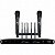 Microfone Dylan QS-10 Duplo de mão Rack True Diversity 100mt alcance - Imagem 1