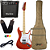 Kit Guitarra Seizi Fun Katana Musashi Hss Lava Red Sparkle Vermelho Amplificador - Imagem 1