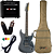 Kit Guitarra Seizi Fun Katana Musashi Hss Space Grey Silver Cinza Cubo Borne - Imagem 1