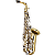Saxofone Alto Eagle Mib Sa 500ln Laqueado dourado com chaves niqueladas - Imagem 3