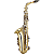 Saxofone Alto Eagle Mib Sa 500ln Laqueado dourado com chaves niqueladas - Imagem 4